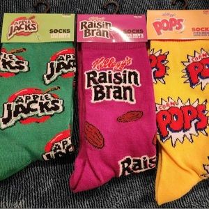 3 pair novelty fun cereal Sox